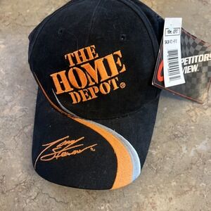 NASCAR The Home Depot #20 Tony Stewart Snapback Hat Joe Gibbs Racing Black Cap